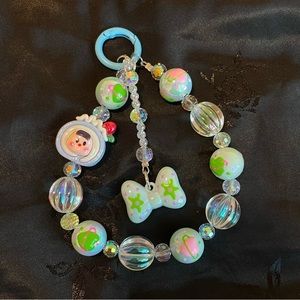 Adorable shining handmade beads keychains,Bag Charm, Phone Charm, Christmas Gift